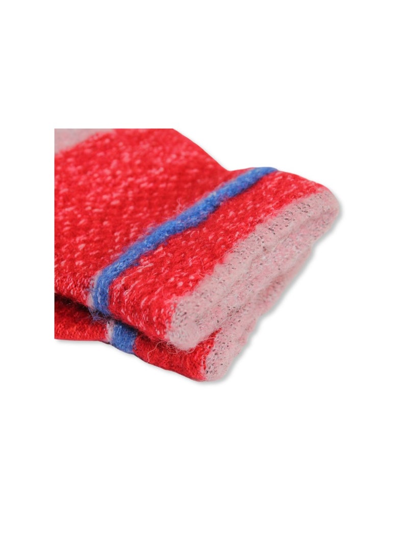 فانسي قفازات نصف أصبع للأطفال – أحمر - Image 2